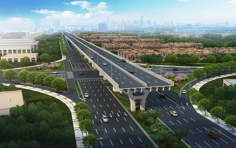 主线高架效果图